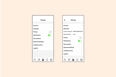 DAILY UI 007 - SETTINGS 007 app dailyui design minimal settings settings page ui ui design ux