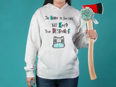 Keep the distance animal art be safe cat cats clipart corona virus protection design distance health illustration illustrations mask prints protection stickers zooza