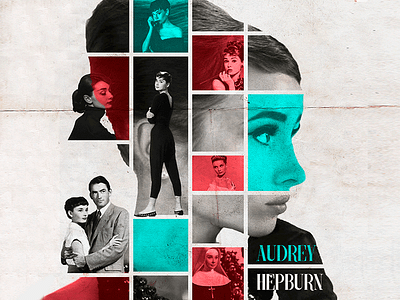 Collage audrey hepburn collage films hollywood photoshop