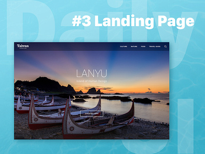 Daily UI #3: Landing Page dailyui figma landing page tourism