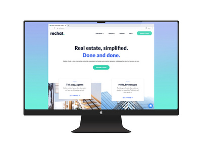 Rechat Website Redesign real estate redesign website website design website designer website designing