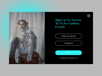 Daily UI 001 | Sign up Concept branding daily ui dailyui graphic graphicdesign interface layout minimal signup ui uidesign visual web webdesign website