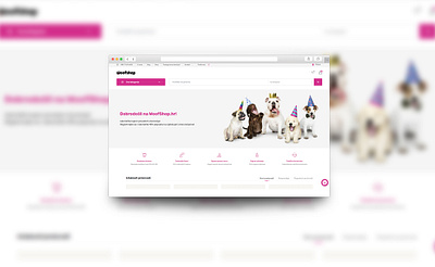 WoofShop Website Mockup branding photoshop webdesign