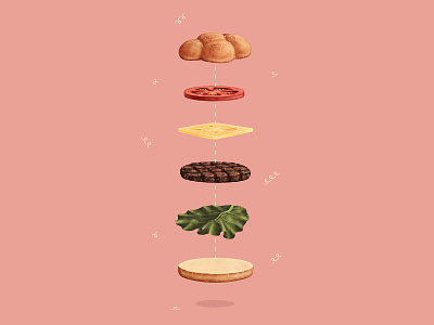 burger ashley webelhuth burger deconstruction illustration recipe book