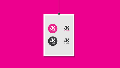 JK Hair logotype logo logotype pink trendy