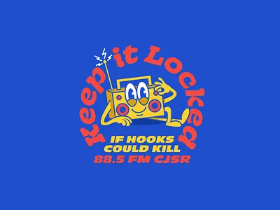 If Hooks Could Kill - Radio Guy alberta brand brand design brand identity design design edmonton hiphop hooks illustration mascot primary colors radio rap sports sticker yeg