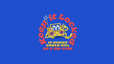 If Hooks Could Kill - Radio Guy alberta brand brand design brand identity design design edmonton hiphop hooks illustration mascot primary colors radio rap sports sticker yeg