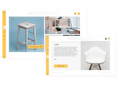 Modern E-commerce Navigation adobe xd app concept design flat furniture interface minimal minimalism minimalist mockup modern navigation swiss ui user experience ux web