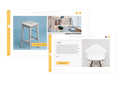 Modern E-commerce Navigation adobe xd app concept design flat furniture interface minimal minimalism minimalist mockup modern navigation swiss ui user experience ux web