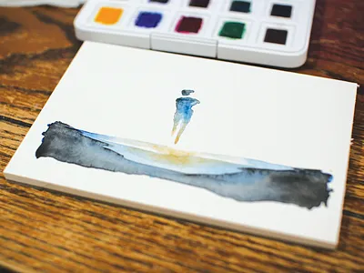 Ambient - Watercolor album artwork album cover design illustration watercolor