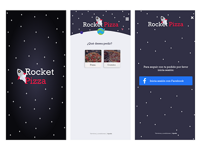 Rocket Pizza adobe xd adobexd app pizza rocket rocket pizza