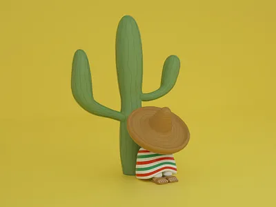 Stereotype 3d character illustration render