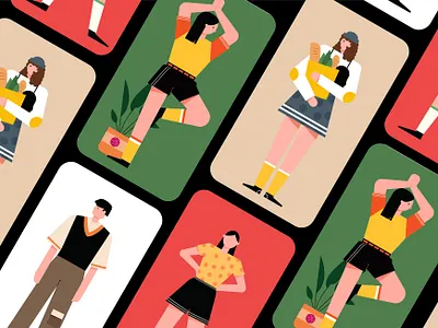 Character practice design flat illustration vector web