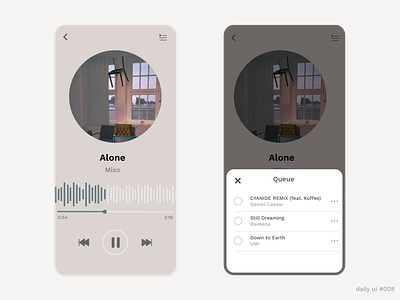 DailyUI #009 - Music Player dailyui dailyui 009 dailyuichallenge mobile app design music player