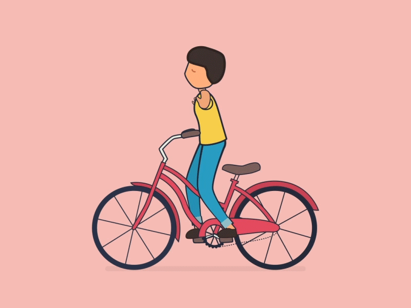 Bike // Bici 2danimation aftereffects animación animation animation 2d bike character animation gif gif animated guy illustration motiongraphics