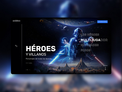 Battlefront™ II - Héroes battlefront concept design game hero padawan practice starwars ui ux warmup web web design