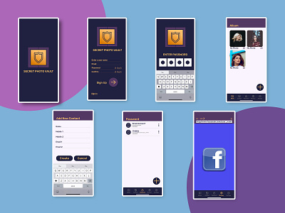 Secret Photo Vault Shot app branding design flat graphic design icon logo ui ux web