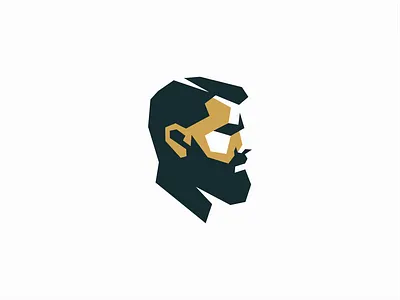 Bearded Man barber barbershop beard bearded man beards branding design face geometric identity illustration logo man mark modern people portrait premium sale vector