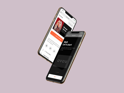 Let's start mobile version. OVOU Smart Business Card black card business card business card design card card design connect minimal mobile app mobile version nfc ovou people responsive smart card ui web website design