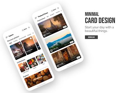 Card Design - Part 1 adobe xd bootstrap card design graphic design minimal card design mobile app mobile app design mobile card product design ui design ui ux uiux user experience user interface ux design visual design website design