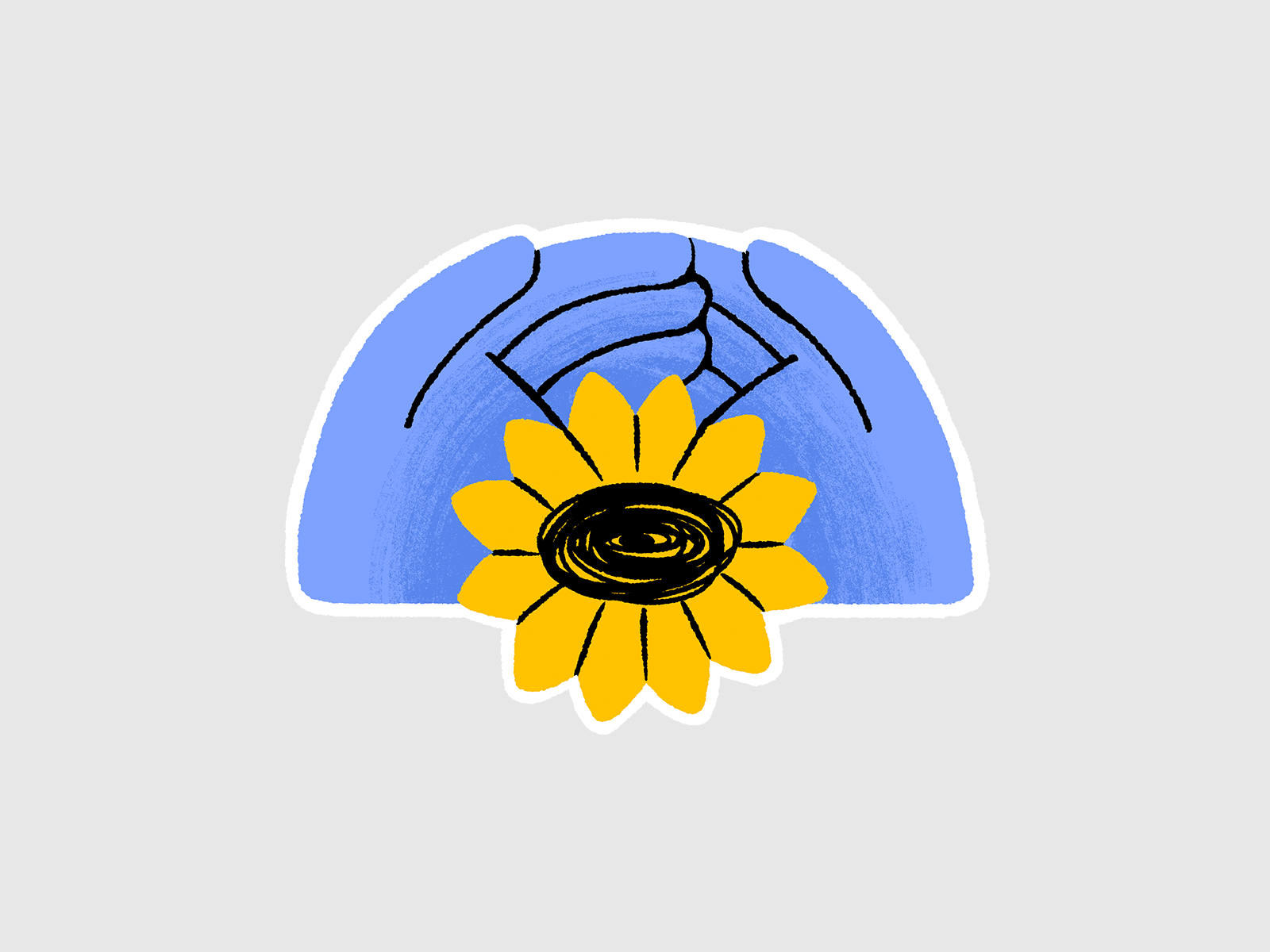 Support for Ukraine | Facebook/Meta Stickers 3/3 design digital facebook facebook stickers illustration standwithukraine sticker design sticker set sunflower ukraine