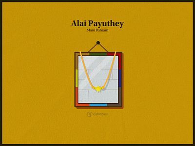 Film Poster of Alaipayuthey artist cinema creative design designer director drawing dribbble film poster filmmaker illustration illustrator indian love minimal minimalist minimalposter romance tamil visual art