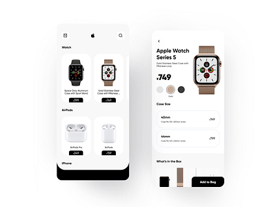 Apple ui design 2020 airpods app apple apple watch bag color design dribbble iphone page series series art size ui uiux ux watch