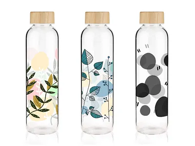 Design bottles art bottle bright design illustration illustrator packaging plant vector