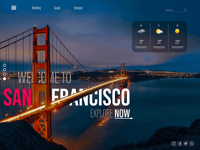 The Golden Gate design illustration travel user experience ux web webdesign website