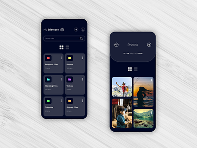 My Briefcase (Dark Mode) adobe illustrator adobe xd app app design branding creative design dark app dark mode design illustration storage ui design ux ux design vector web