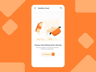 Healthy Food - Error states illustration app design error 404 error state flat illustration food app healthy food illustration uiux vector web design