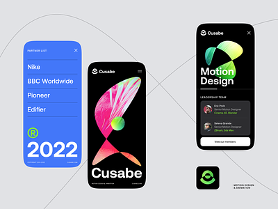 Cusabe Mobile application design halo lab interface startup ui ux