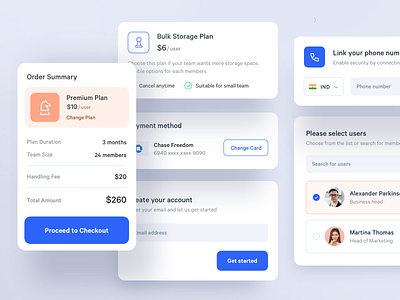 App Components app checkout components payment subscription ui ui kit users ux widget