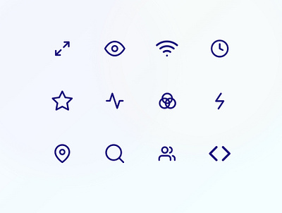 Icon Set branding design gradient icon icon pack template ui vector web