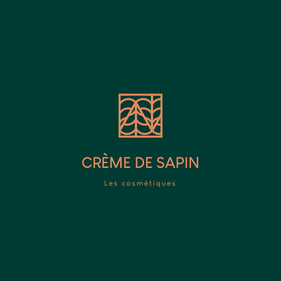 cr me de sapin - logo branding design icon logo minimal typography vector