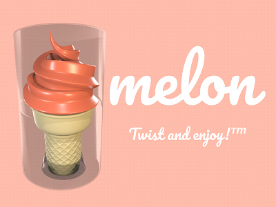 Melon Ice Cream dribbble dribbbleweeklywarmup ice cream ice cream packaging rebound weeklywarmup