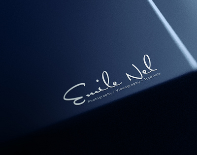 Emile Nel brand identity branding design calligraphy custom handmade logo logo design photographer photography print design signature logo videography