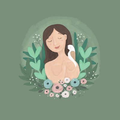 Peace Within acceptance art artist digital art digital illustration emotive female illustrator illustration illustrator peace peaceful south africa south african illustrator