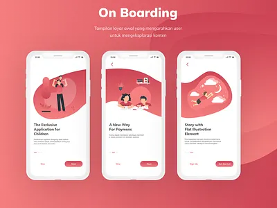 On Boarding Design app design design designer illustration ios mobile ui uiux uiuxdesign ux