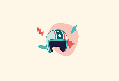 Helmet Illustrstion branding cycling illustration