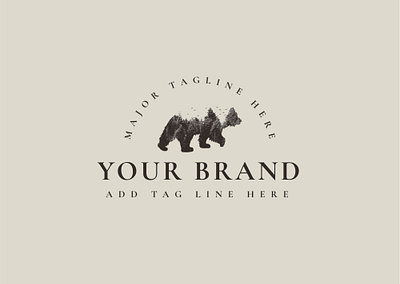 The Bear Logo app branding design flat icon illustration logo mascot vector