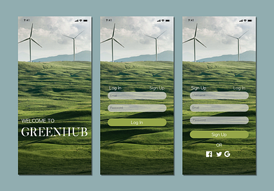 Daily UI #001 app climatechange daily ui 001 dailyui go green green energy signup page ui ux