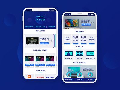 TV Store app brands design ecommerce landingpage page shopping store television ui uidesign uiux