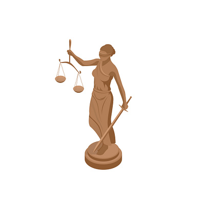 Law and justice conept. Symbol of law and justice. concept corruption court goddess greek isometric judge judgment justice lady law lawyer legal poster punishment scale statue themis vector woman