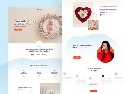 CutiePoster - Ecommerce landing page baby clean concept design ecommerce landing mom pastel playful poster soft ui web design