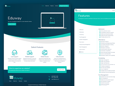 Eduway Website Design interface landing page design product saas ui ux web website website design