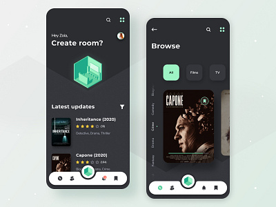 NotAlone app concept android app application cinema concept design films green home ios mobile mobile app ui ui app uidesign uiux ux ux app ux design web