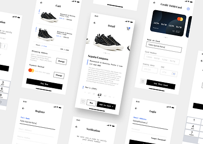 Product UI Kit animation app branding cart design ecommerce experience form free illustraion interface login minimalism mobile payment product shop template ui web