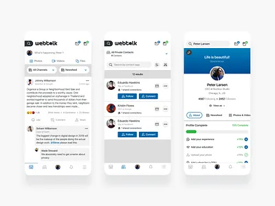 Webtalk App social social app social network timeline ui ux vietnam walls webtalk