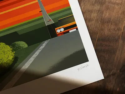 Monument Valley affinity affinity designer affinitydesigner cars desert geometric illustration landscape minimalistic nevada poster print scape usa